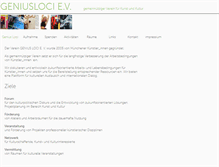 Tablet Screenshot of geniusloci-ev.de